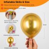 Chrome Metallic Latex Balloons 5 inches Birthday & Party Decorations - Image 2