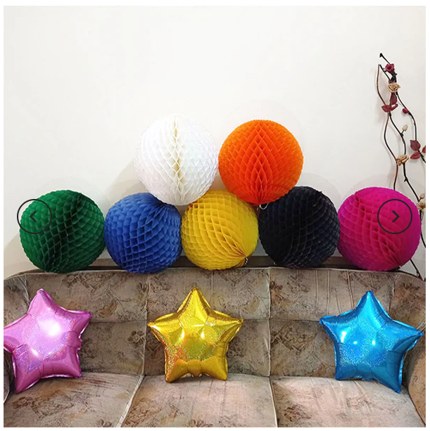 Single Color 16″ Inch Large Paper Honeycomb Ball