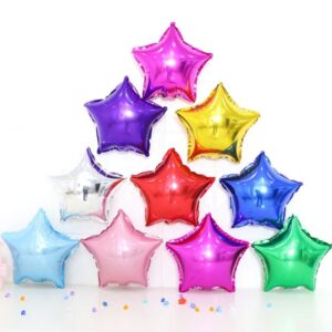 Star / Heart Foil Balloons 18″ Inch – All Colors Avb.
